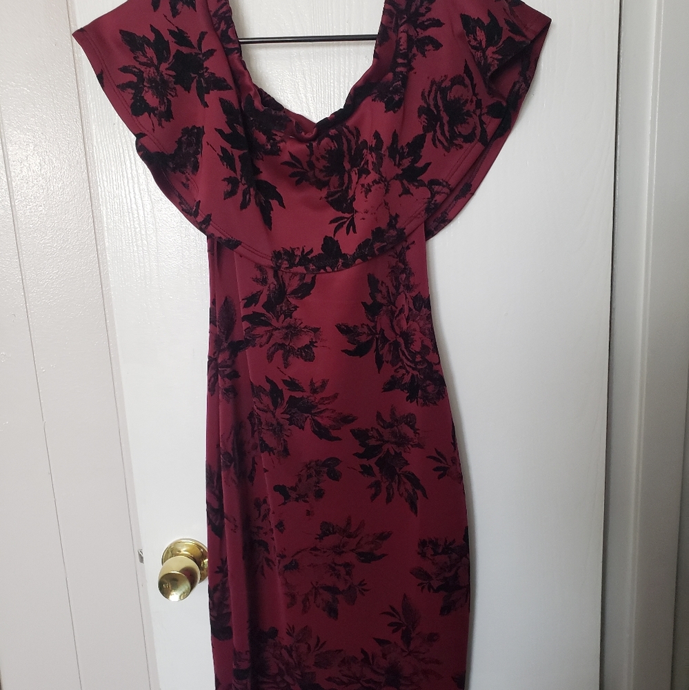 Off Shoulder Flutter Dress